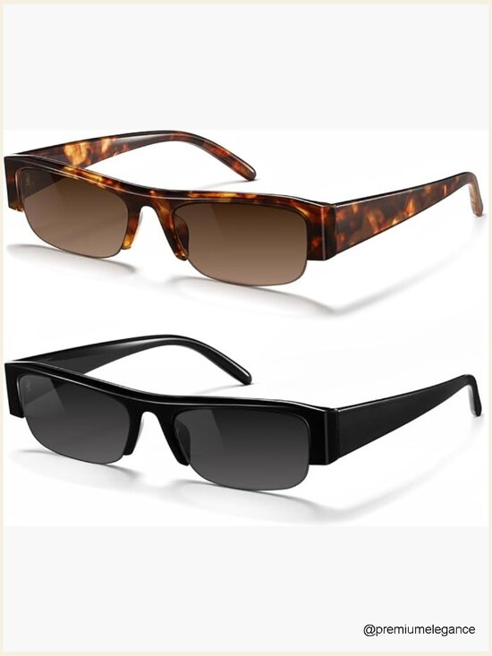 Polarized Semi Rimless Sunglasses Women Retro Round main image 5